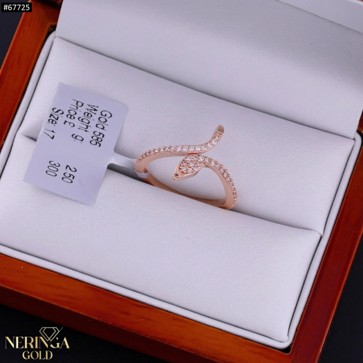 Rose gold women's ring #67725