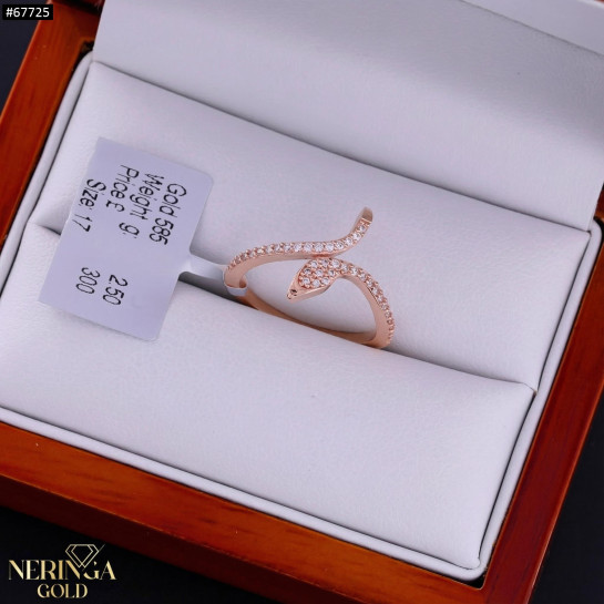 Rose gold women's ring #67725