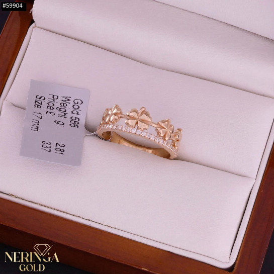 Rose gold women's ring #59904