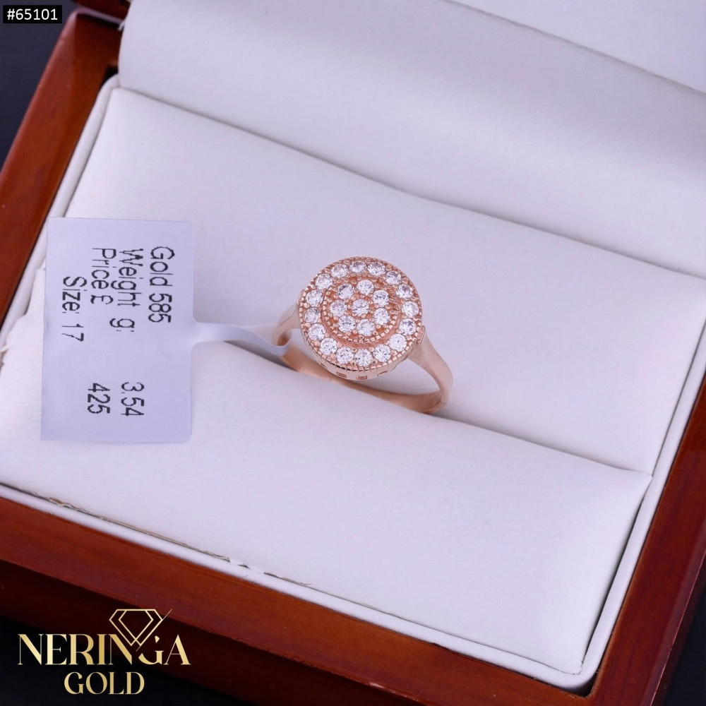 Rose gold women's ring #65101