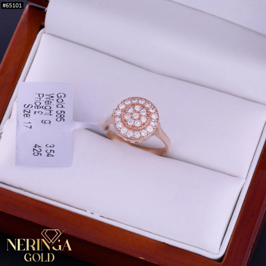 Rose gold women's ring #65101