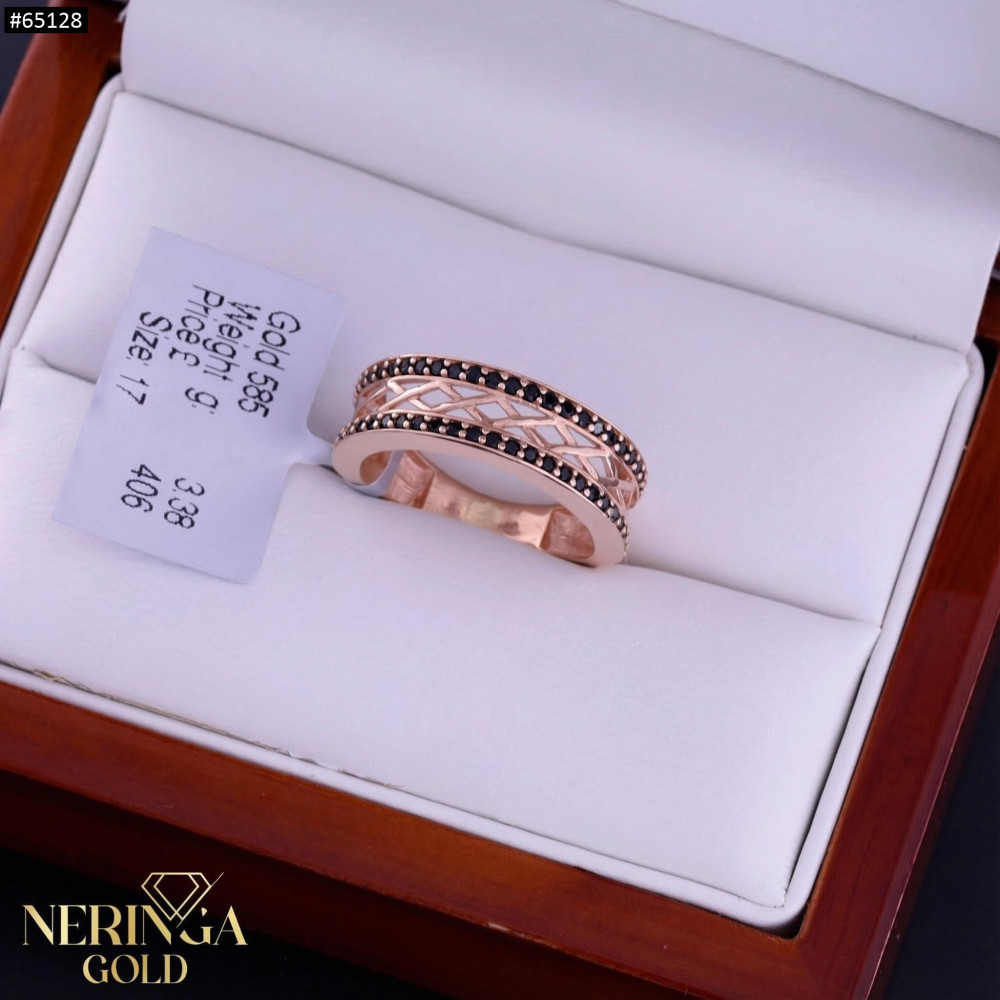 Rose gold women's ring #65128
