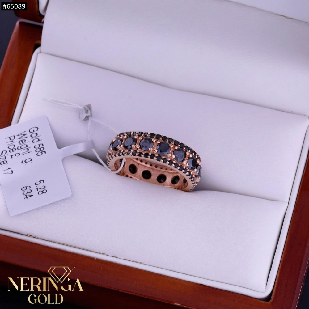 Rose gold women's ring #65089