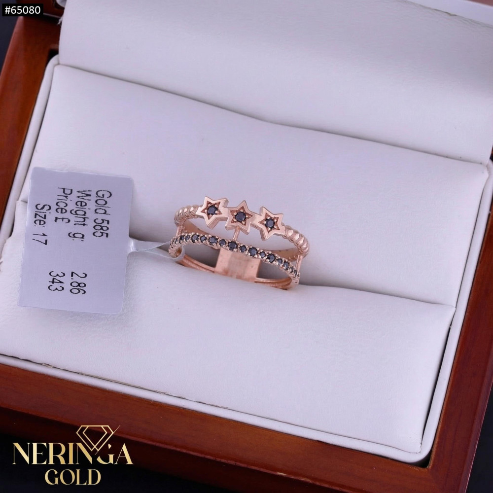Rose gold women's ring #65080