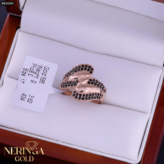 Rose gold women's ring #65040