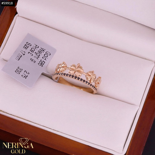 Rose gold women's ring #59918