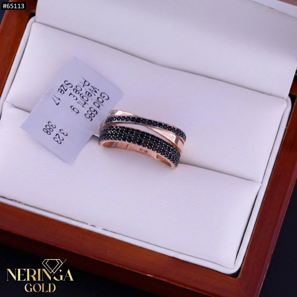 Rose gold women's ring #65113
