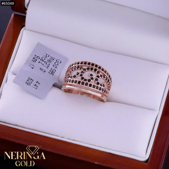 Rose gold women's ring #65049