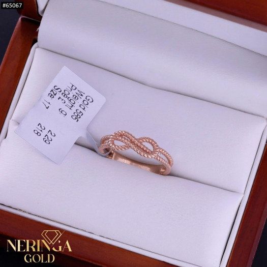 Rose gold women's ring #65067