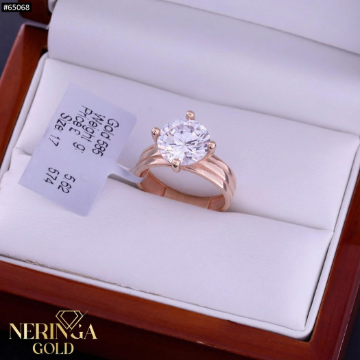 Rose gold women's ring #65068