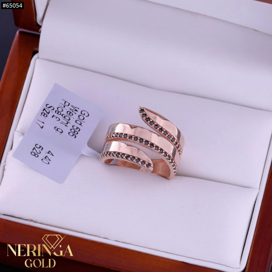 Rose gold women's ring #65054