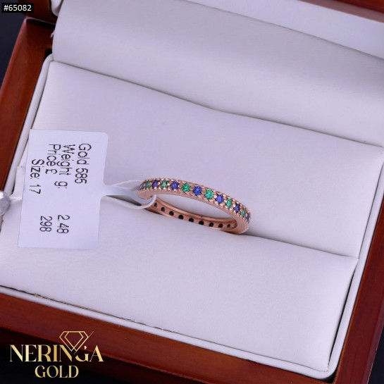 Rose gold women's ring #65082