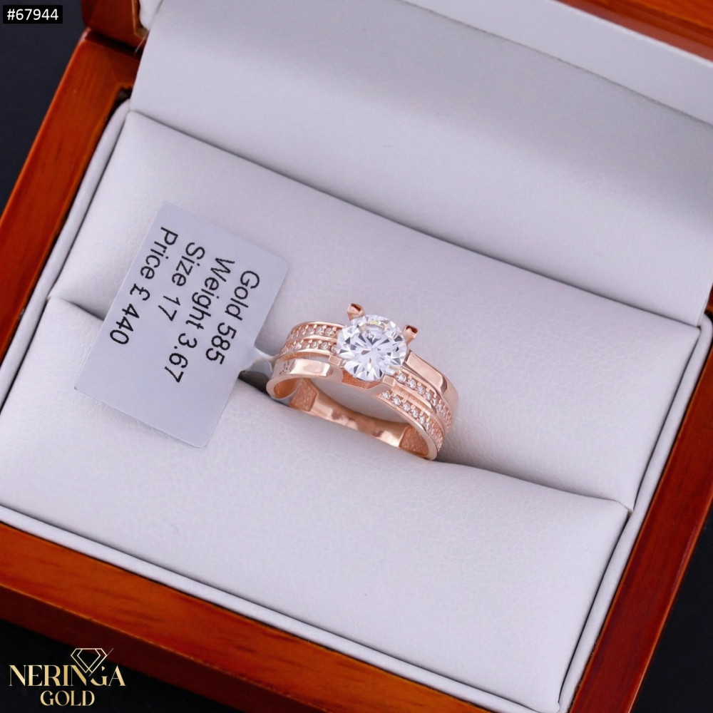 Rose gold women's ring #67944