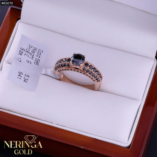 Rose gold women's ring #65070