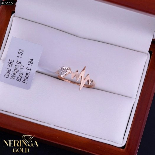 Rose gold women's ring #65115