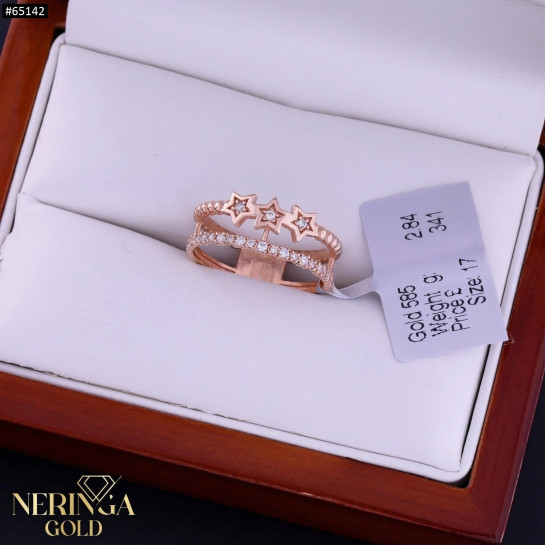 Rose gold women's ring #65142