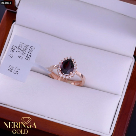 Rose gold women's ring #65038