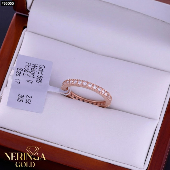 Rose gold women's ring #65055