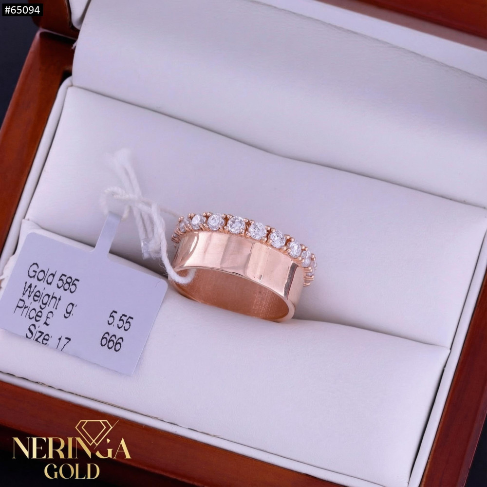 Rose gold women's ring #65094