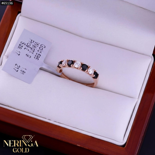 Rose gold women's ring #65136