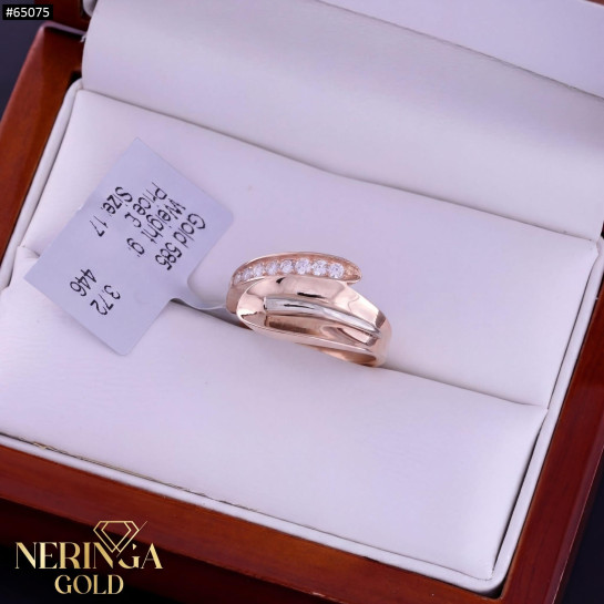 Rose gold women's ring #65075