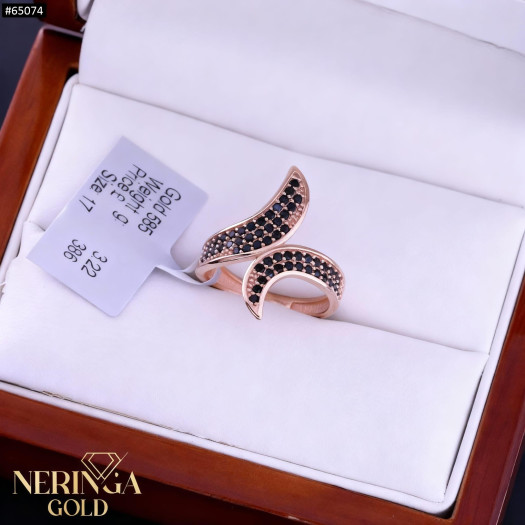 Rose gold women's ring #65074