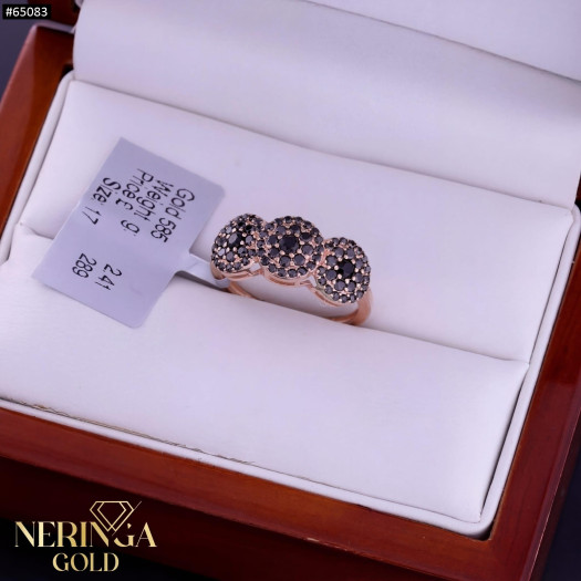 Rose gold women's ring #65083