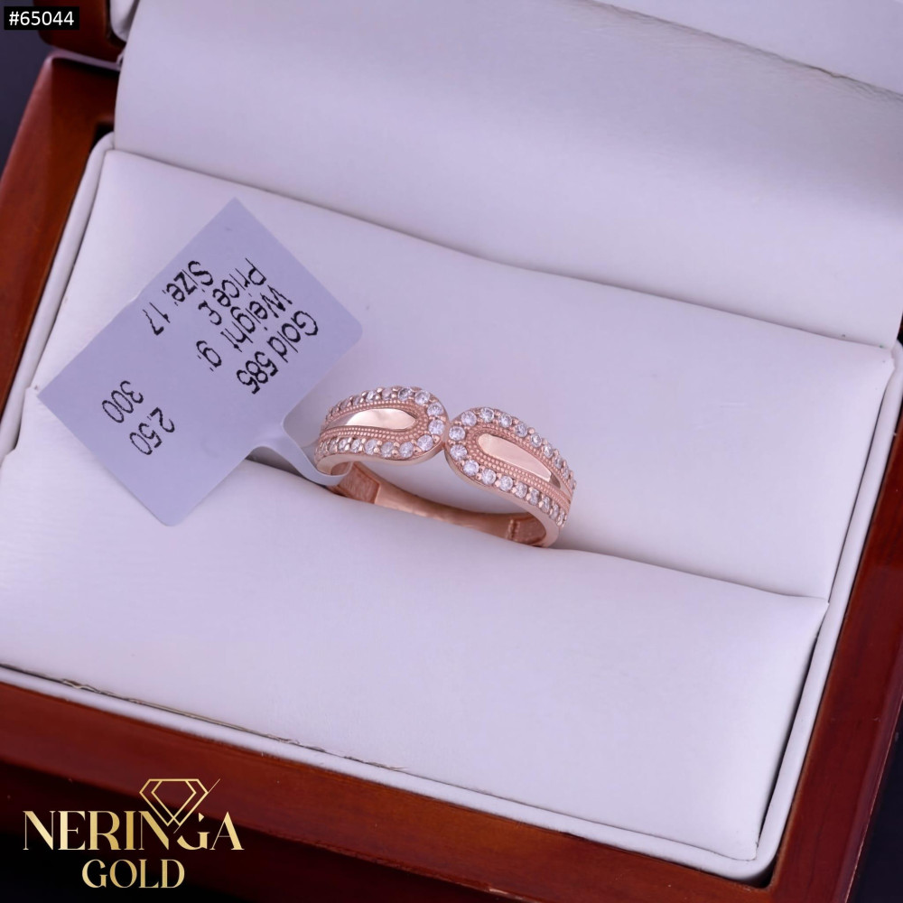 Rose gold women's ring #65044