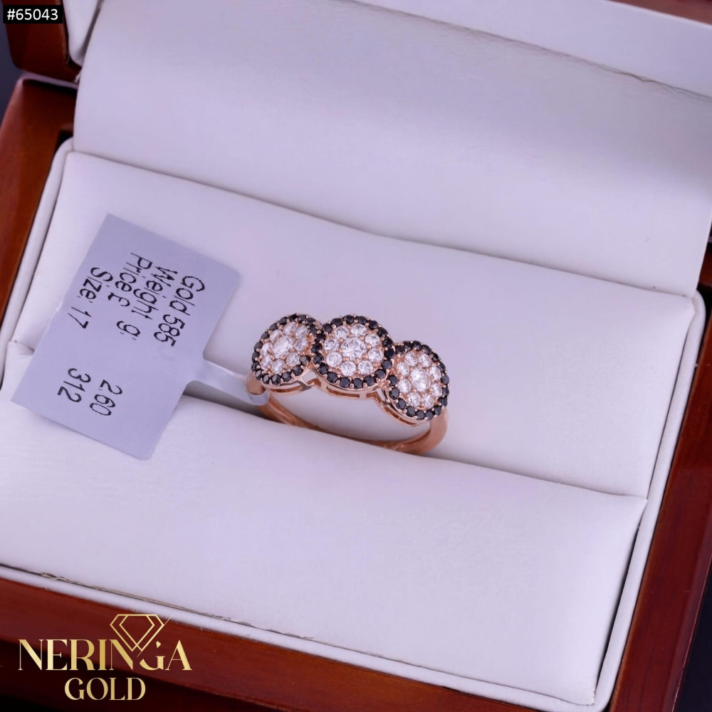 Rose gold women's ring #65043
