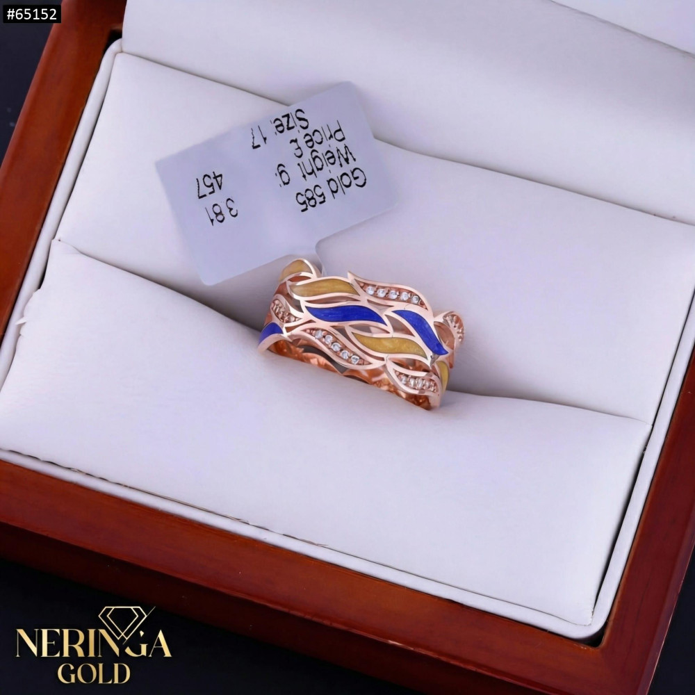 Rose gold women's ring #65152