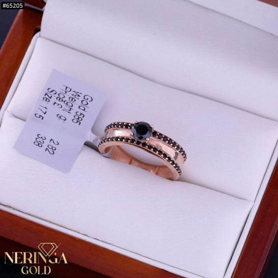 Rose gold women's ring #65205