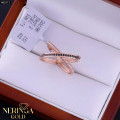 Rose gold women's ring #65271