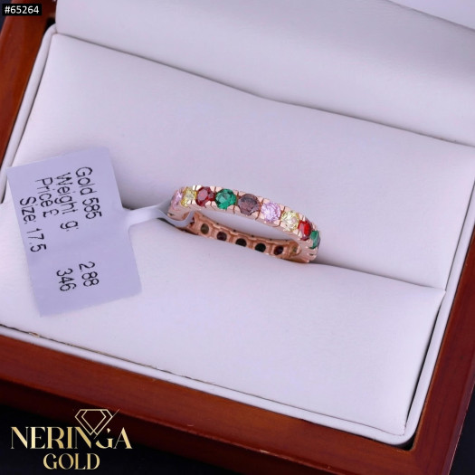 Rose gold women's ring #65264