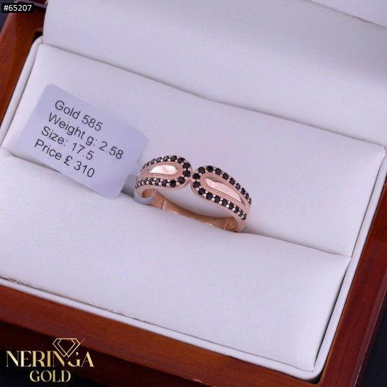Rose gold women's ring #65207
