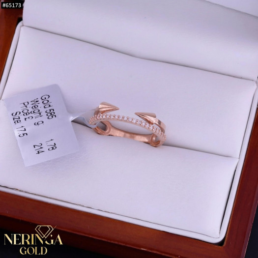 Rose gold women's ring #65173