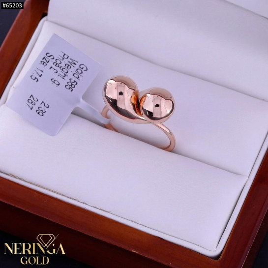Rose gold women's ring #65203