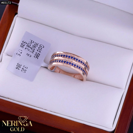 Rose gold women's ring #65172