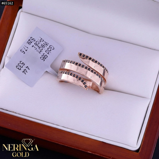 Rose gold women's ring #65162