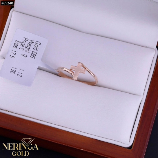 Rose gold women's ring #65240