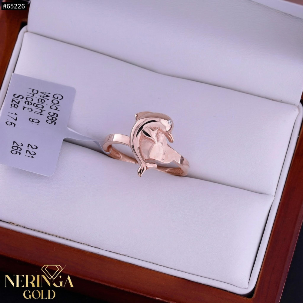 Rose gold women's ring #65226
