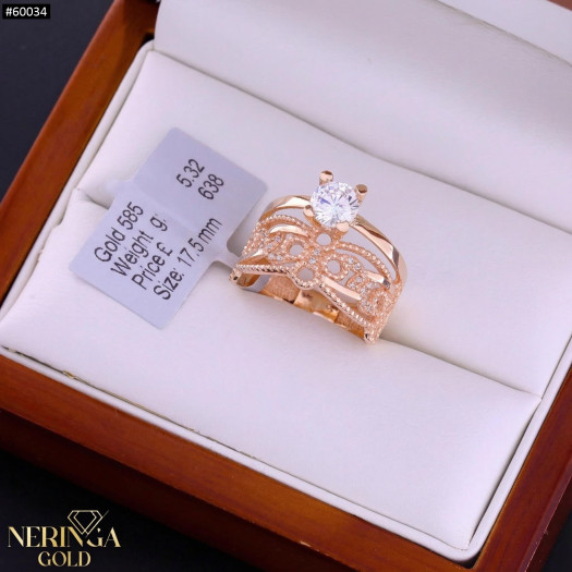 Rose gold women's ring #60034