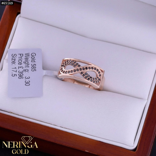 Rose gold women's ring #65169