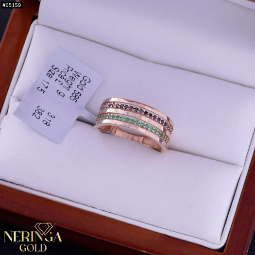 Rose gold women's ring #65159