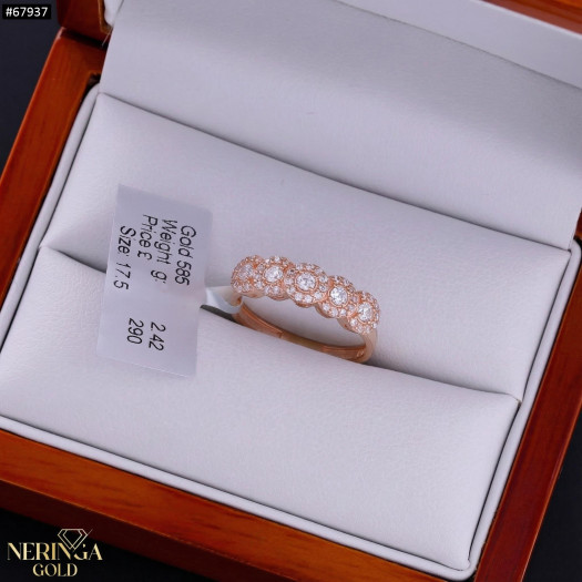 Rose gold women's ring #67937