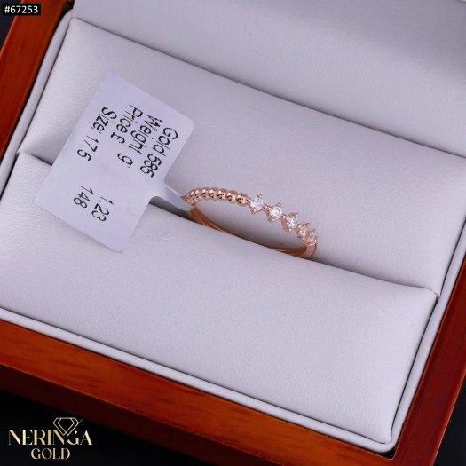 Rose gold women's ring #67253