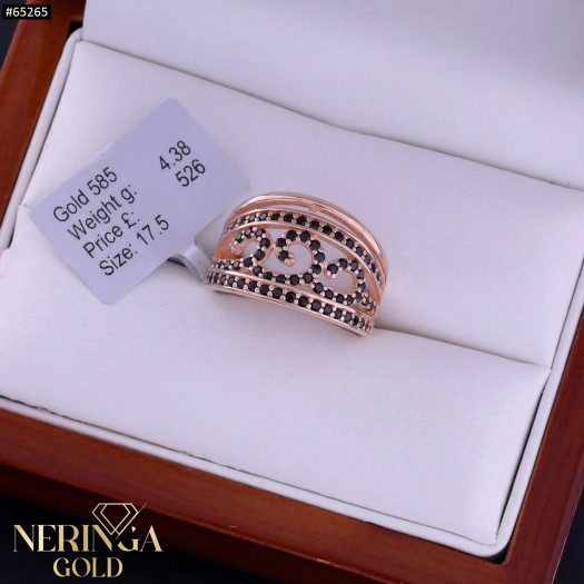 Rose gold women's ring #65265