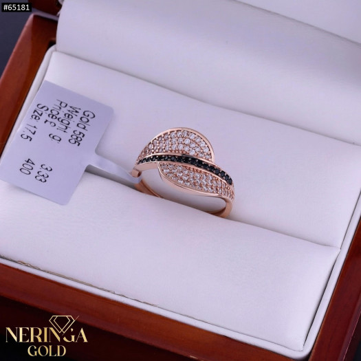 Rose gold women's ring #65181