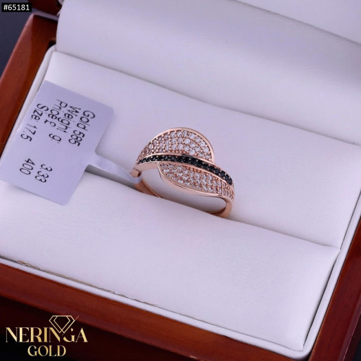 Rose gold women's ring #65181
