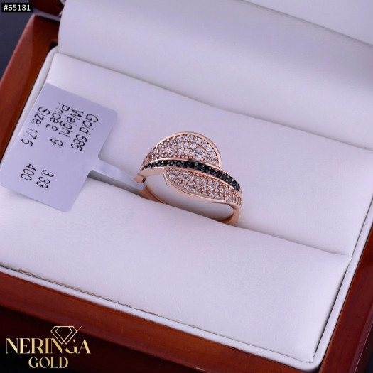 Rose gold women's ring #65181