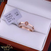 Rose gold women's ring #65186